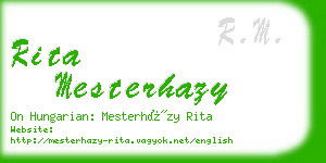 rita mesterhazy business card